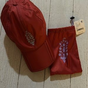 Free People On The Run Packable Baseball Cap - Red